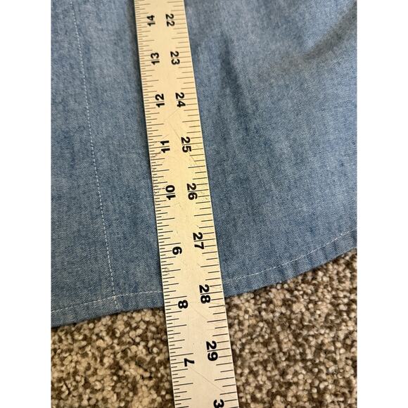 BellePointe Women’s Small Christmas Denim Shirt – Santa Embroidery - Picture 7 of 8